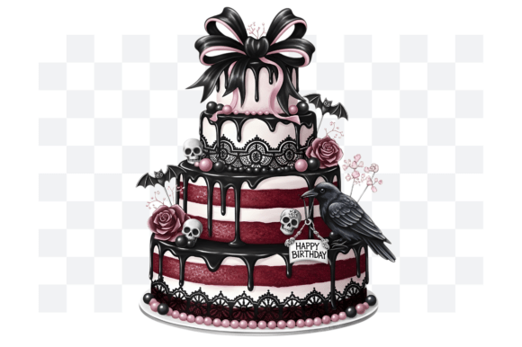 Download Gothic Coquette Birthday Cake PNG - Birthday cake png Collection