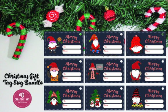 Download Christmas Gift Tag Svg Bundle - Gnome Gi - Christmas gift tag svg Collection