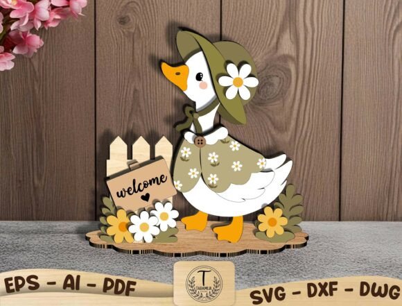 Download Welcome Duck Layered Laser Cut File Svg - Cut file svg Collection