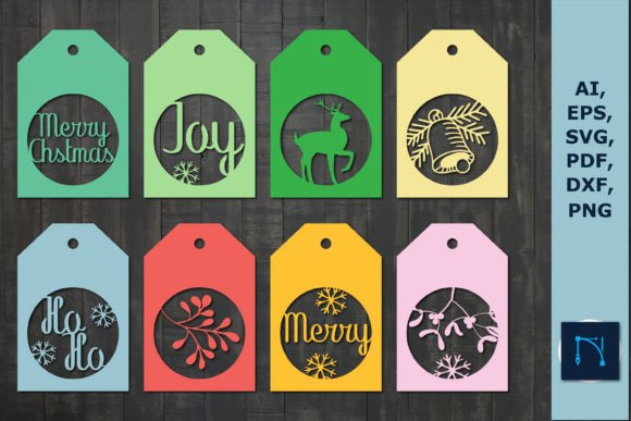 Download Laser Cut Christmas Gift Tag SVG Bundle - Christmas gift tag svg Collection