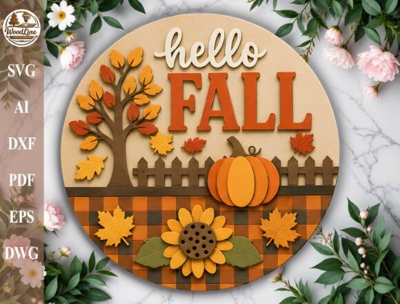 Download Autumn Door Hanger Laser Cut File Svg - Cut file svg Collection