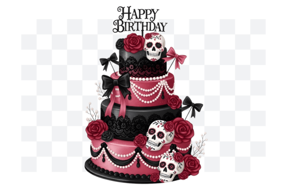Download Gothic Coquette Birthday Cake PNG - Birthday cake png Collection