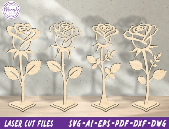 Download 3D Rose Laser Cut File SVG Bundle - Cut file svg Collection