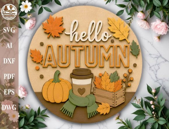Download Autumn Door Hanger Laser Cut File Svg - Cut file svg Collection
