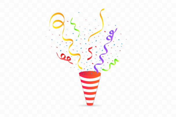 Download Confetti Blast from a Party Cap Vector - Premium Resources
