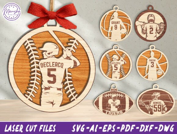 Download Sports Ornament Cut File SVG Bundle - Cut file svg Collection